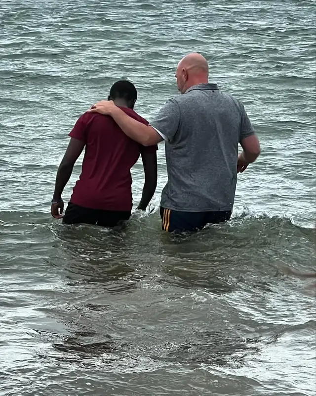 A baptism in the sea near Tralee